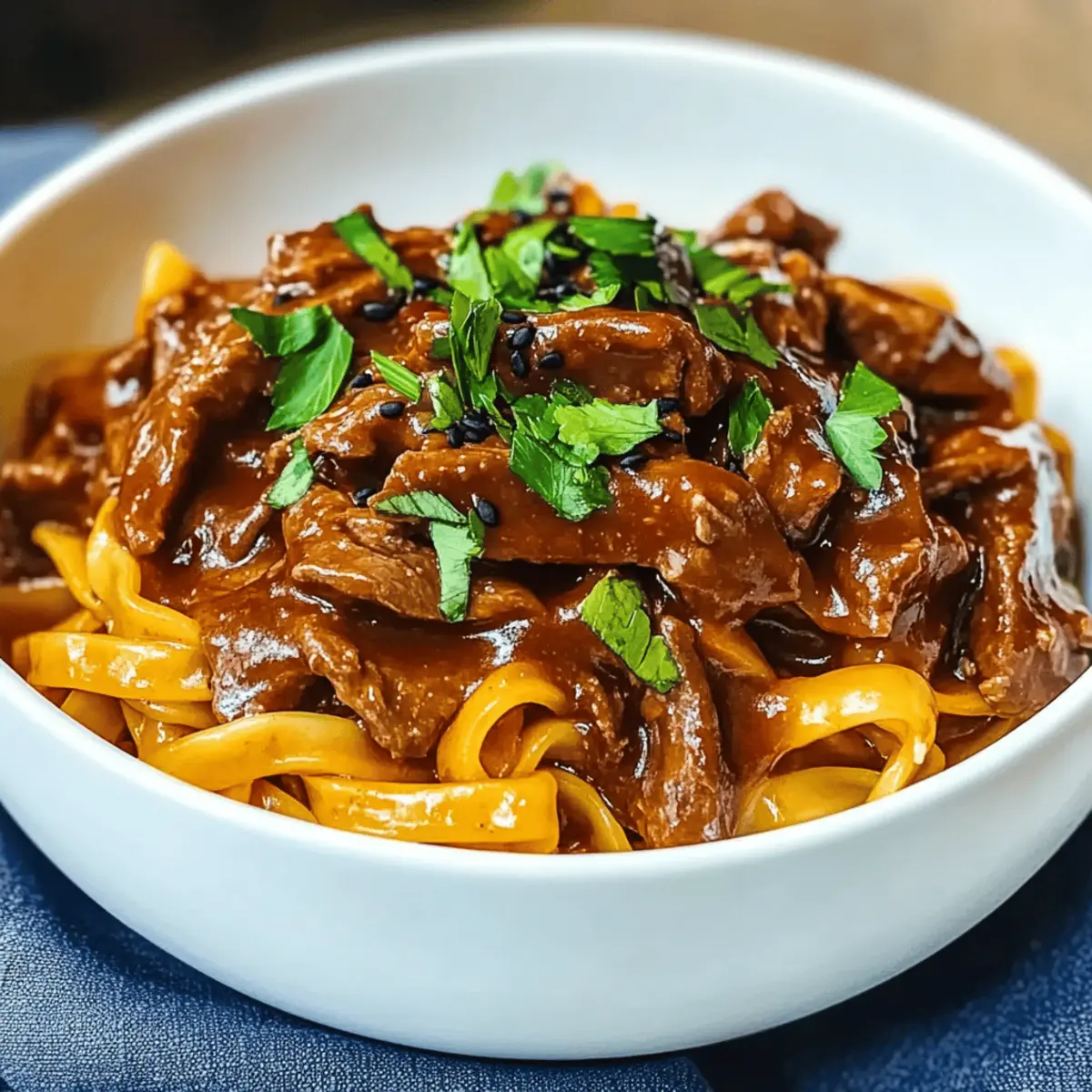 Slow Cooker Korean Beef Noodles: Cozy Comfort Bowl Delight