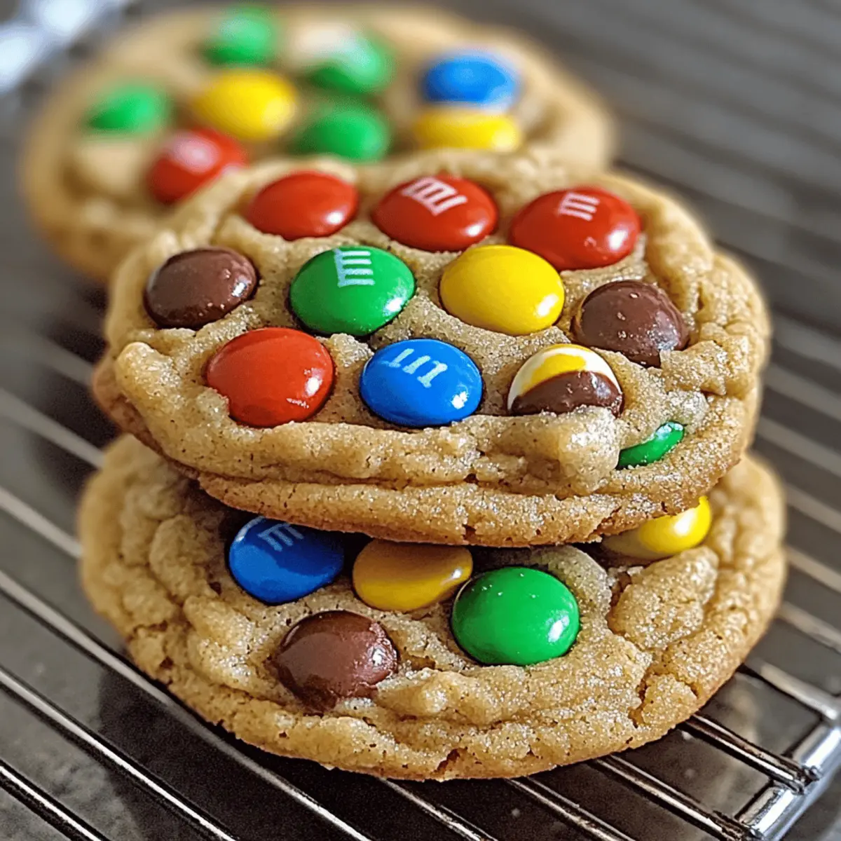 Soft & Chewy Peanut Butter M&M Cookies You Can't Resist