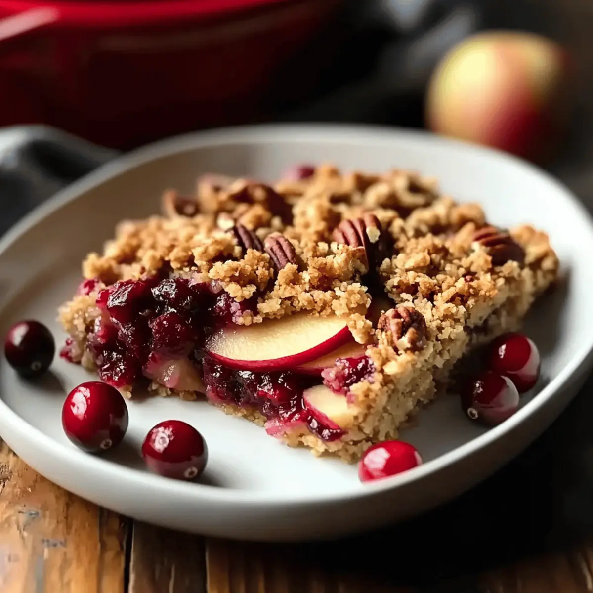 Spiced Cranberry Apple Crumble With Pecan Topping Bliss
