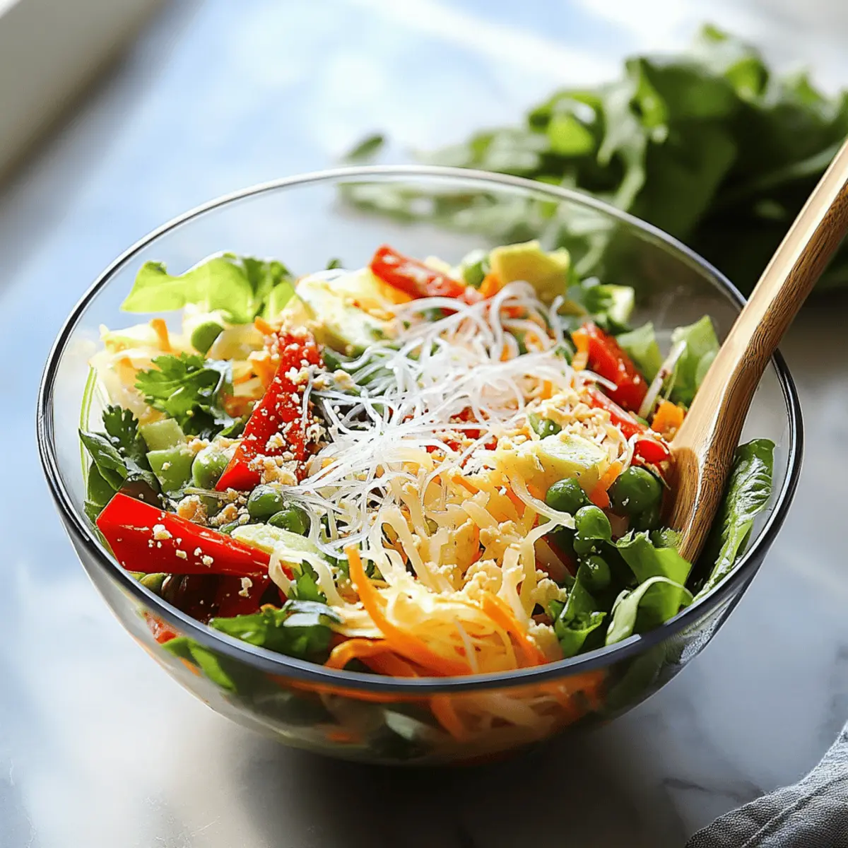 Spring Roll Salad with Spicy Ginger Dressing: Vibrant and Fresh