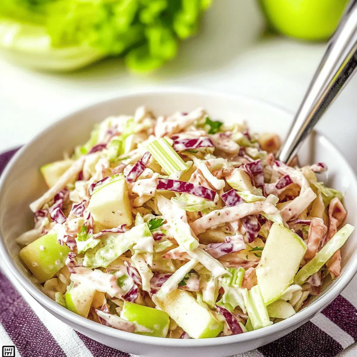 Sweet and Tangy Apple Coleslaw Salad for a Crisp Autumn Bite