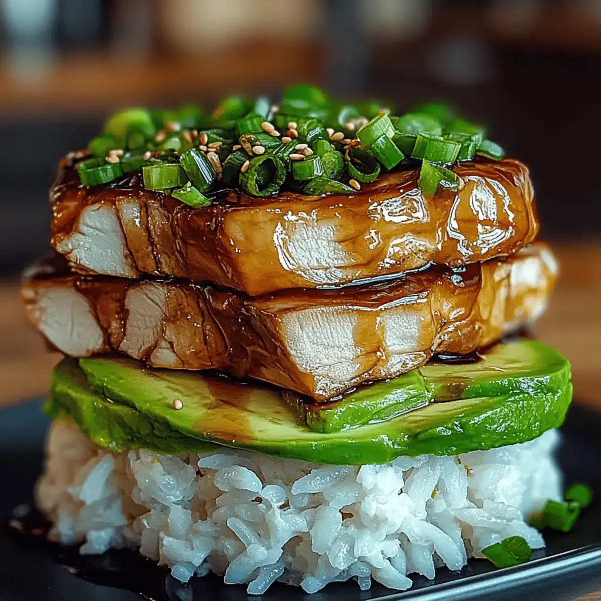 Teriyaki Chicken Avocado Rice: A Delectable Layered Delight
