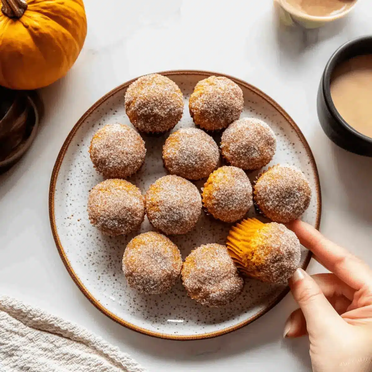Mini Cinnamon Sugar Pumpkin Muffins That Will Warm Your Heart