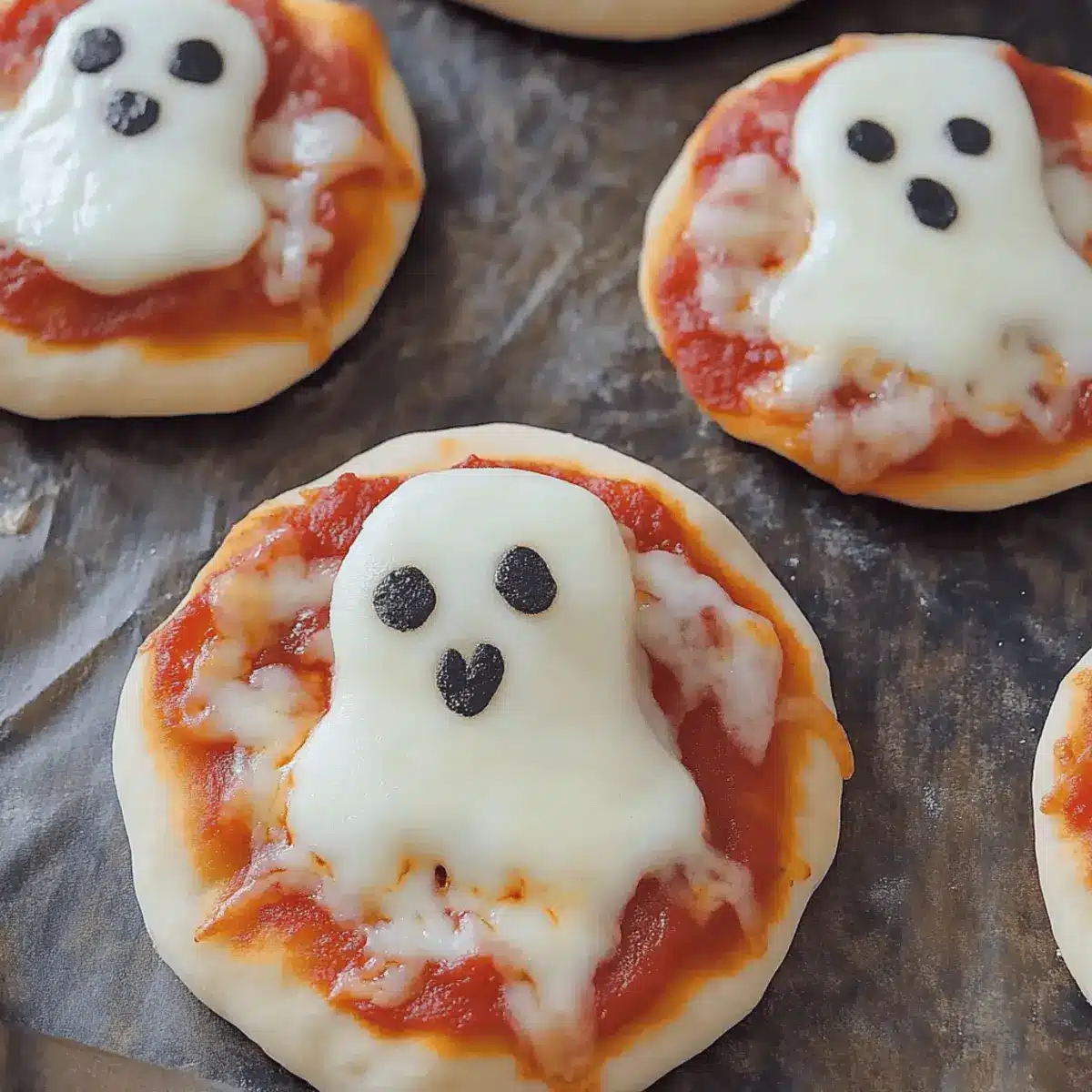 Spooktacular Mini Ghost Pizzas: A Ghoulishly Fun Treat!