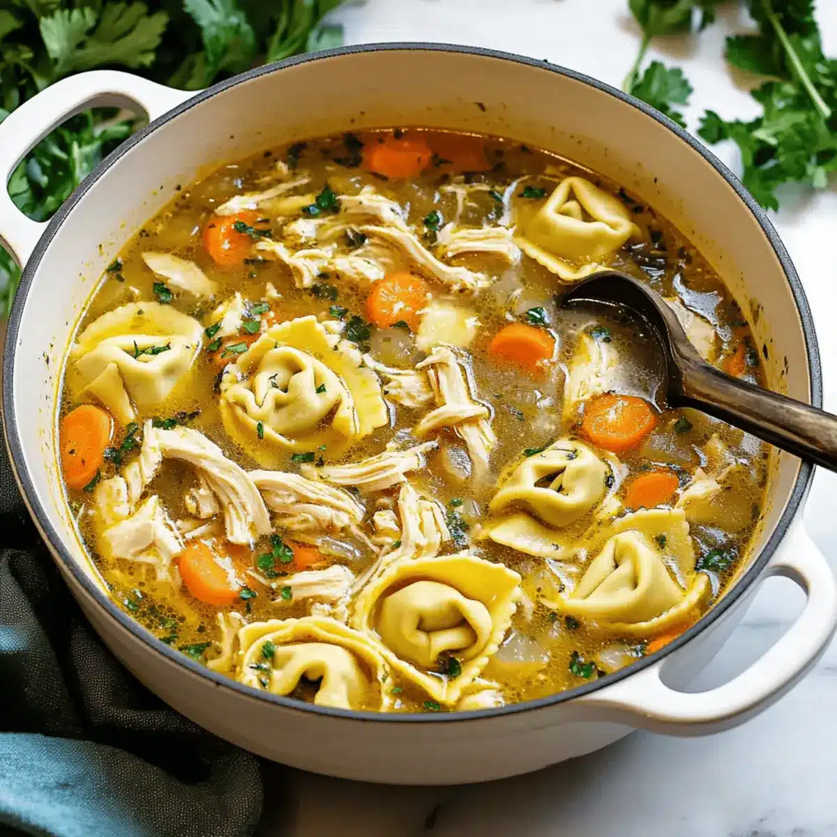 Cozy Up with Easy Chicken Tortellini Soup for Dinner