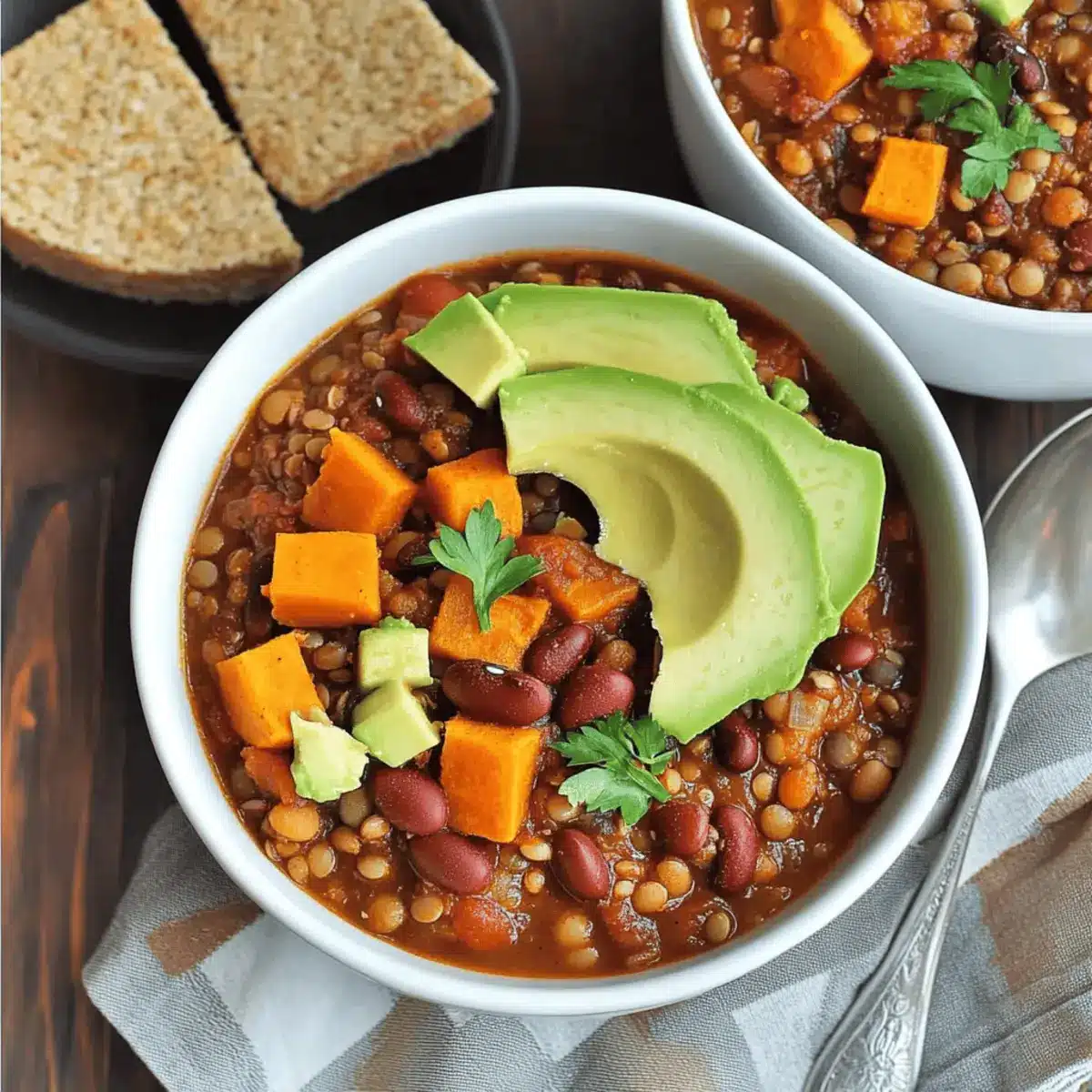 Hearty Slow Cooker Lentil Sweet Potato Chili for Cozy Nights