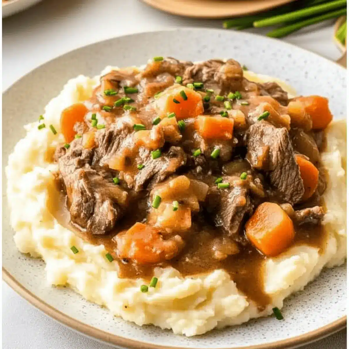 Cozy Up with Fall Apple Cider Stew over Mashed Potatoes