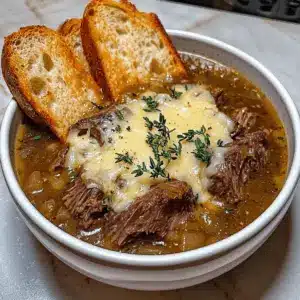 French Onion Beef Short Rib Soup