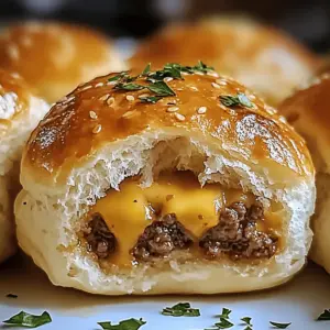 Garlic Parmesan Cheeseburger Bombs