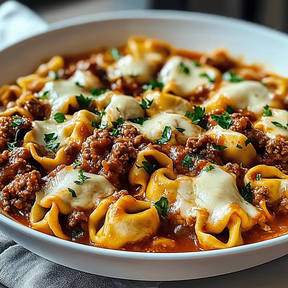 Cozy Up with a Hearty Beefy Tortellini Bake Tonight