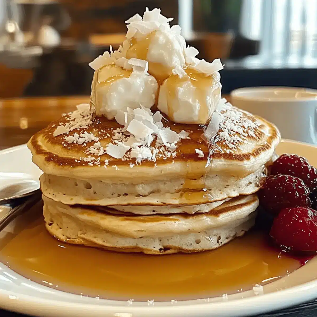 Fluffy Sweet Coconut Cream Pancakes for a Tropical Morning