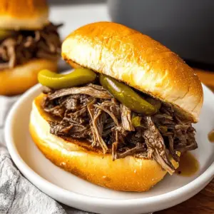 Slow Cooker Italian Beef Sandwiches
