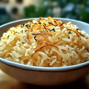 Rich and Savory Golden Onion Butter Rice