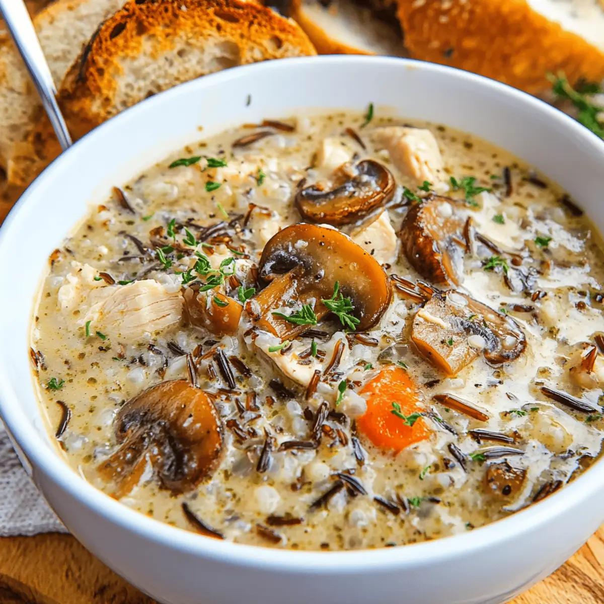 Creamy Mushroom Chicken and Wild Rice Soup for Cozy Nights