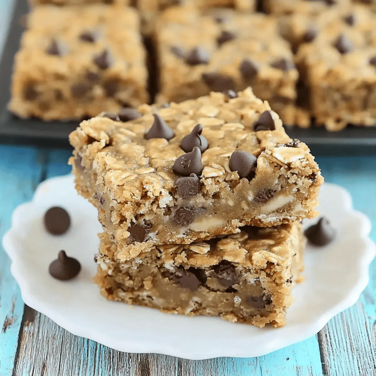 Irresistible Chocolate Chip Peanut Butter Oatmeal Bars Delight