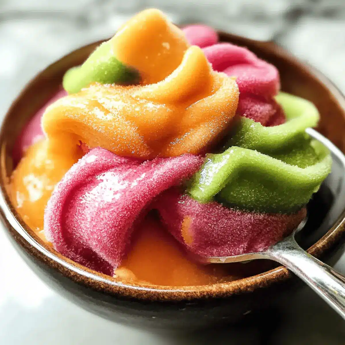 Homemade Rainbow Sherbet: Refreshing Fruity Bliss Awaits