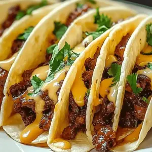 Garlic Butter Honey BBQ Beef Tacos
