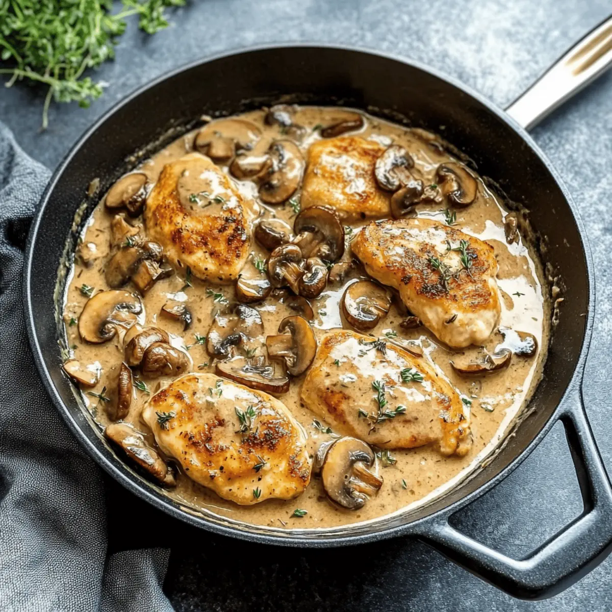 Skillet Chicken and Mushroom Wine Sauce for Quick Gourmet Nights