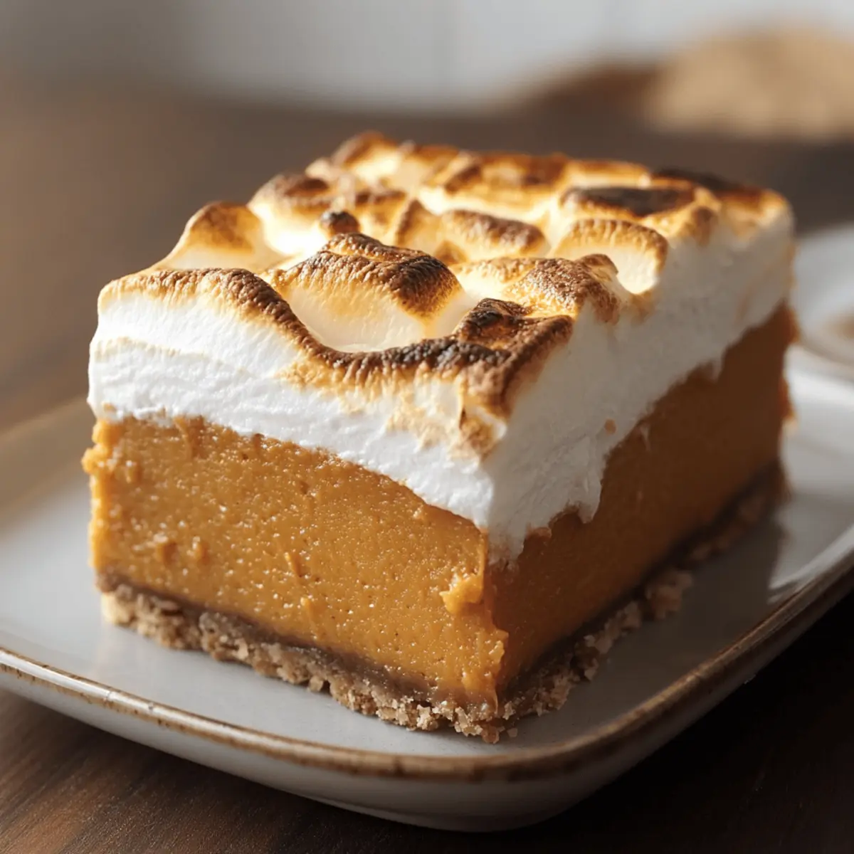 Sweet Potato Pie Bars with Toasted Marshmallow Magic