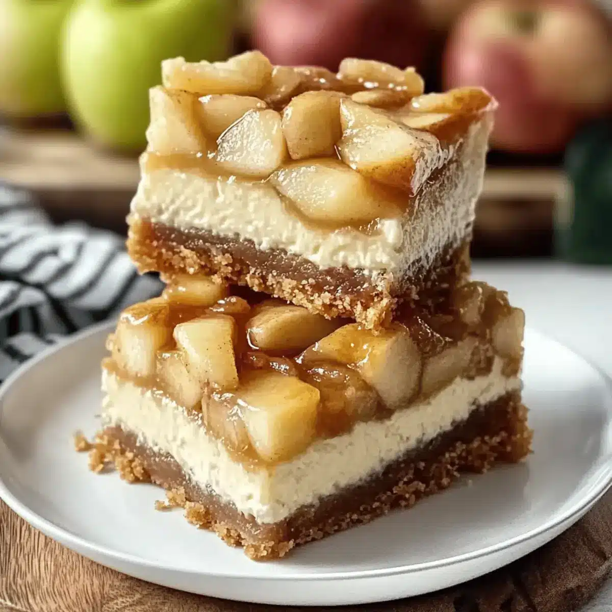 Irresistibly Creamy Apple Cheesecake Bars for Easy Indulgence