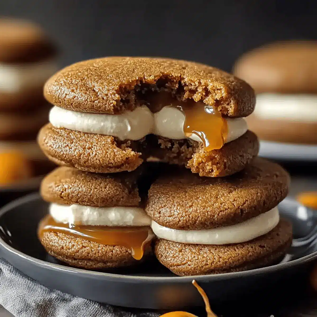 Apple Cider Whoopie Pie Cookies with Caramel for Fall Bliss