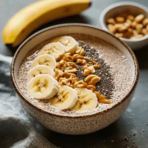 Banana Peanut Butter Chia Pudding