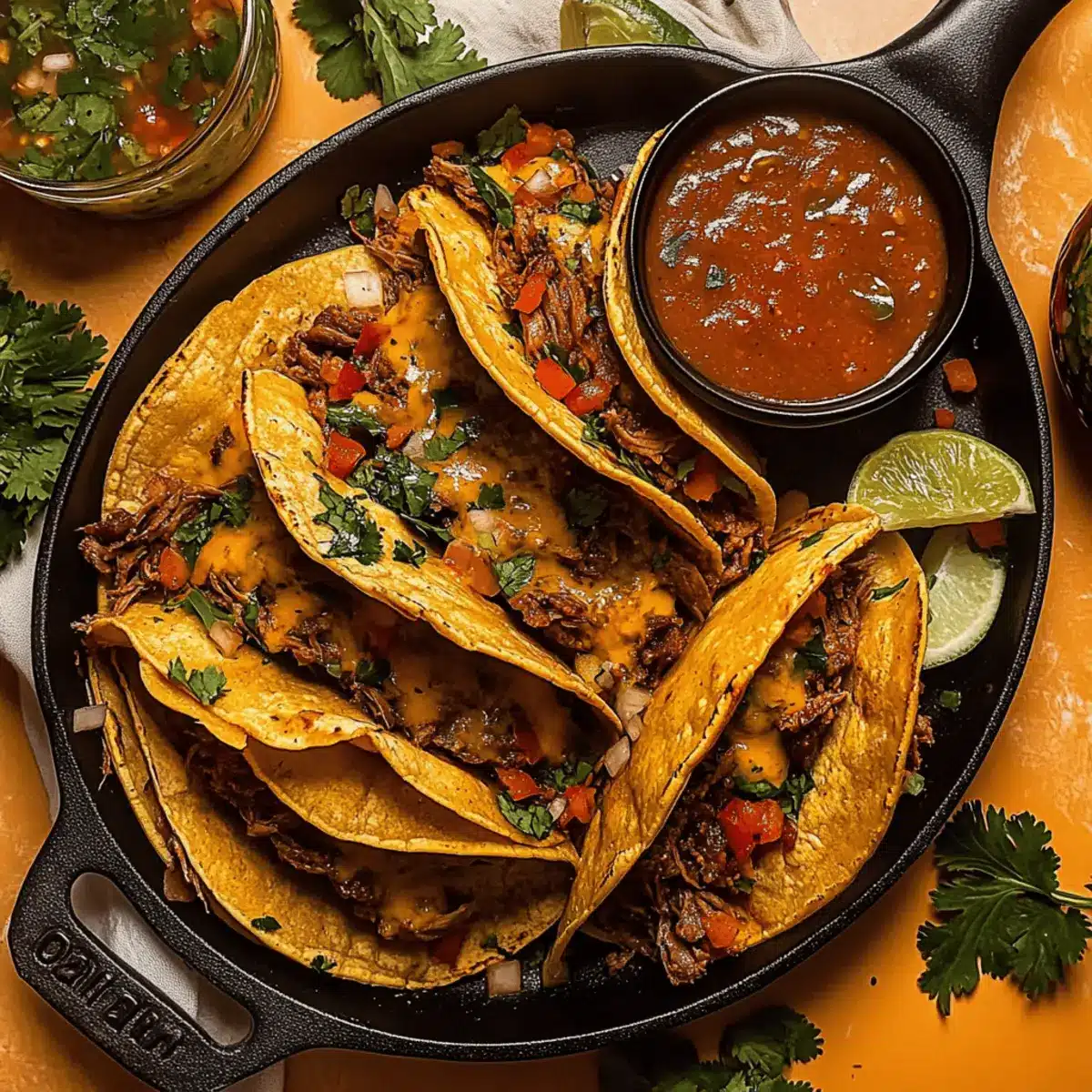 Mouthwatering Birria Tacos with Zesty Consomé at Home