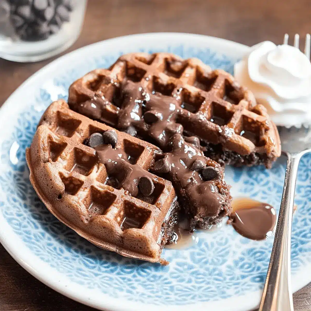 Brownie Waffle Bliss: A Decadent Low-Carb Breakfast