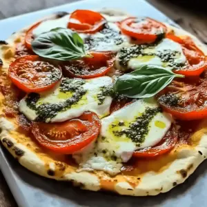 Caprese Naan Pizza