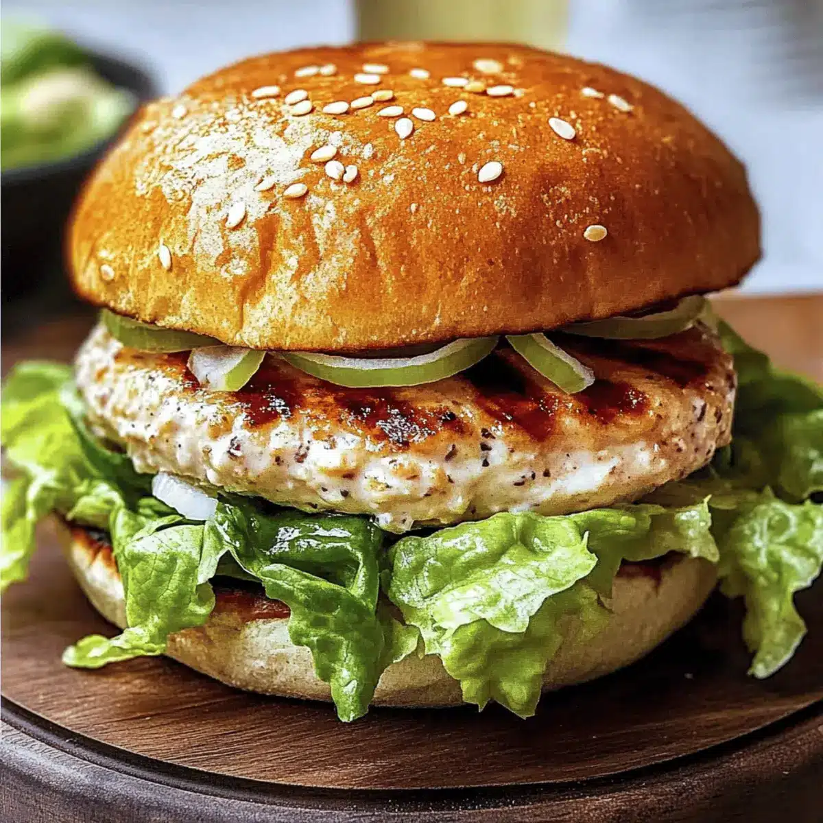 Juicy Chicken Caesar Burger for a Healthy Home Cooked Feast