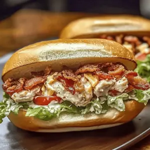 Chopped Chicken Bacon Ranch Sandwich