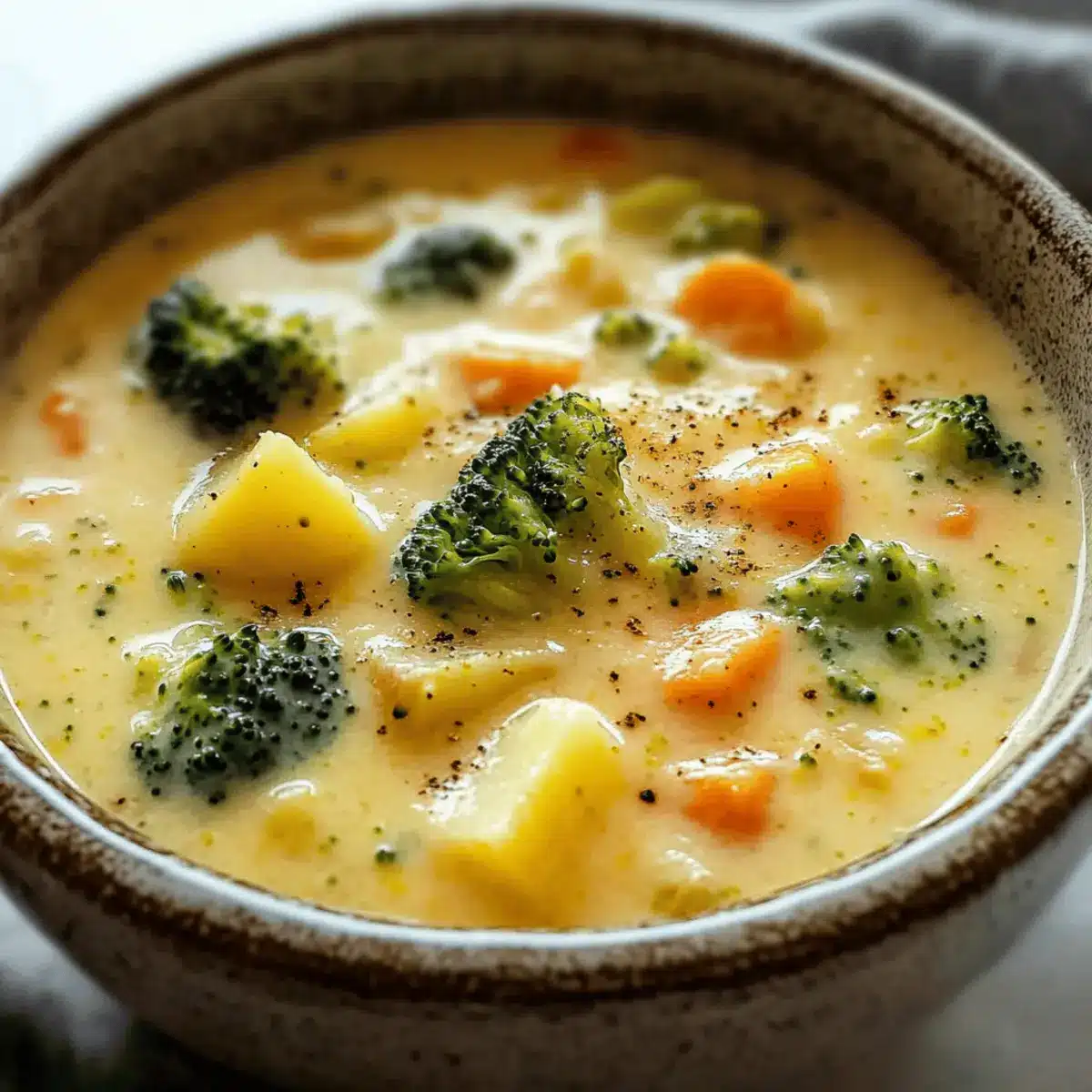 Creamy Crockpot Potato Broccoli Cheddar Soup for Cozy Nights