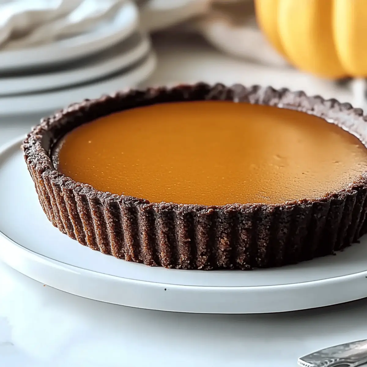 Decadent Dark Chocolate Pumpkin Tart for Fall Gatherings