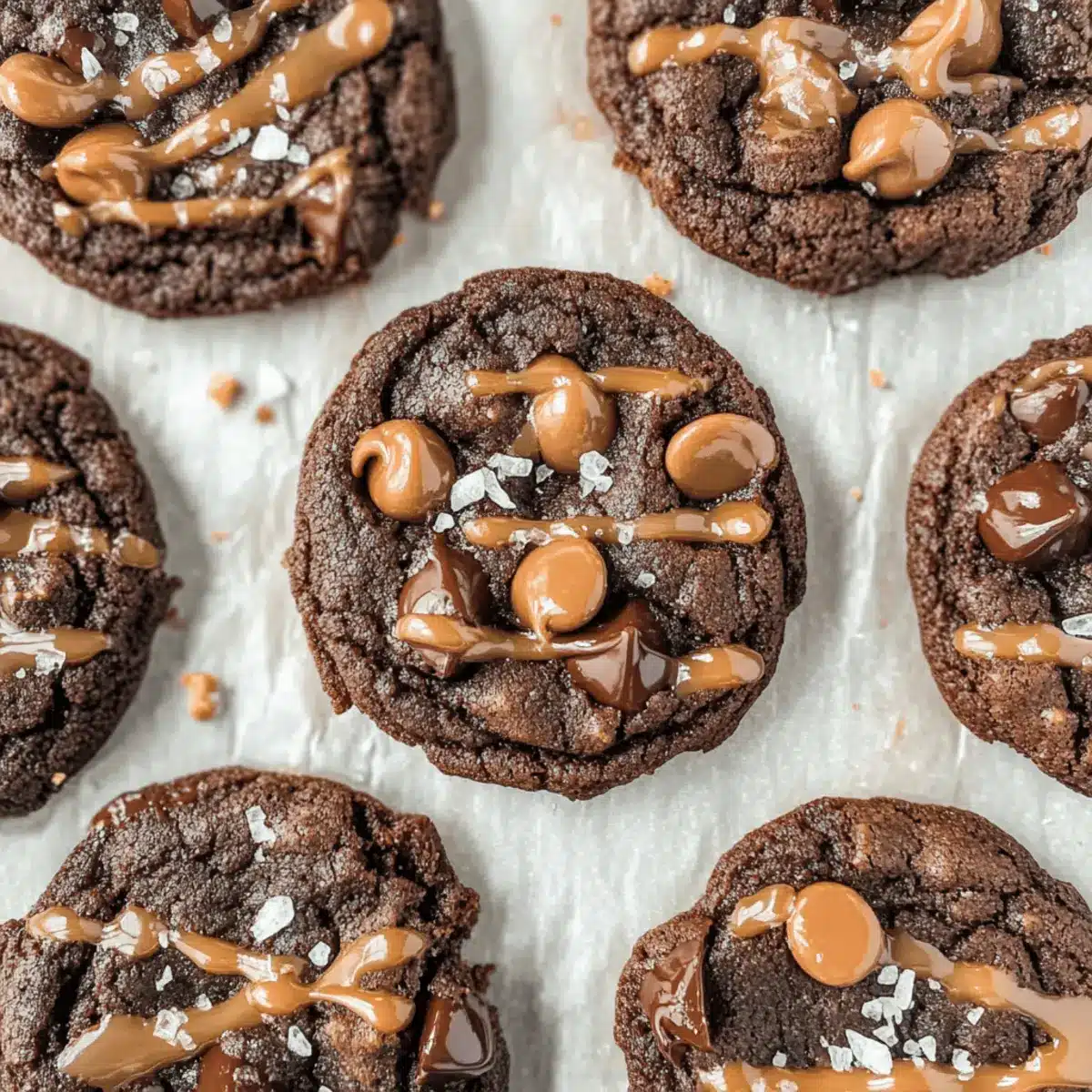 Indulge in Double Chocolate Salted Caramel Cookies Today