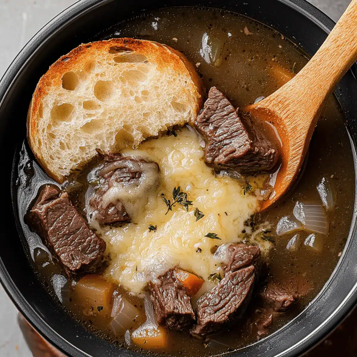 Cozy Up with French Onion Beef Short Rib Soup Delight