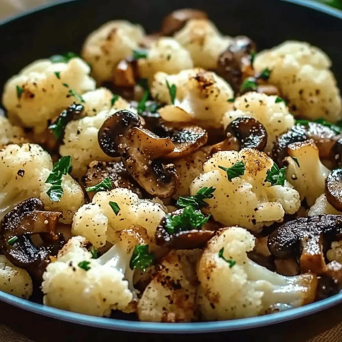 Garlic Cauliflower Mushroom Skillet: Quick Flavorful Delight