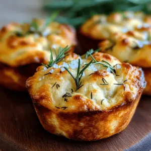 Garlic Rosemary Focaccia Muffins