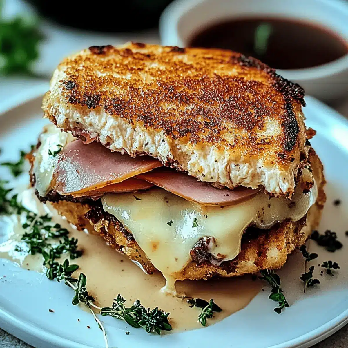Crispy Grilled Chicken Cordon Bleu Sandwich Bliss