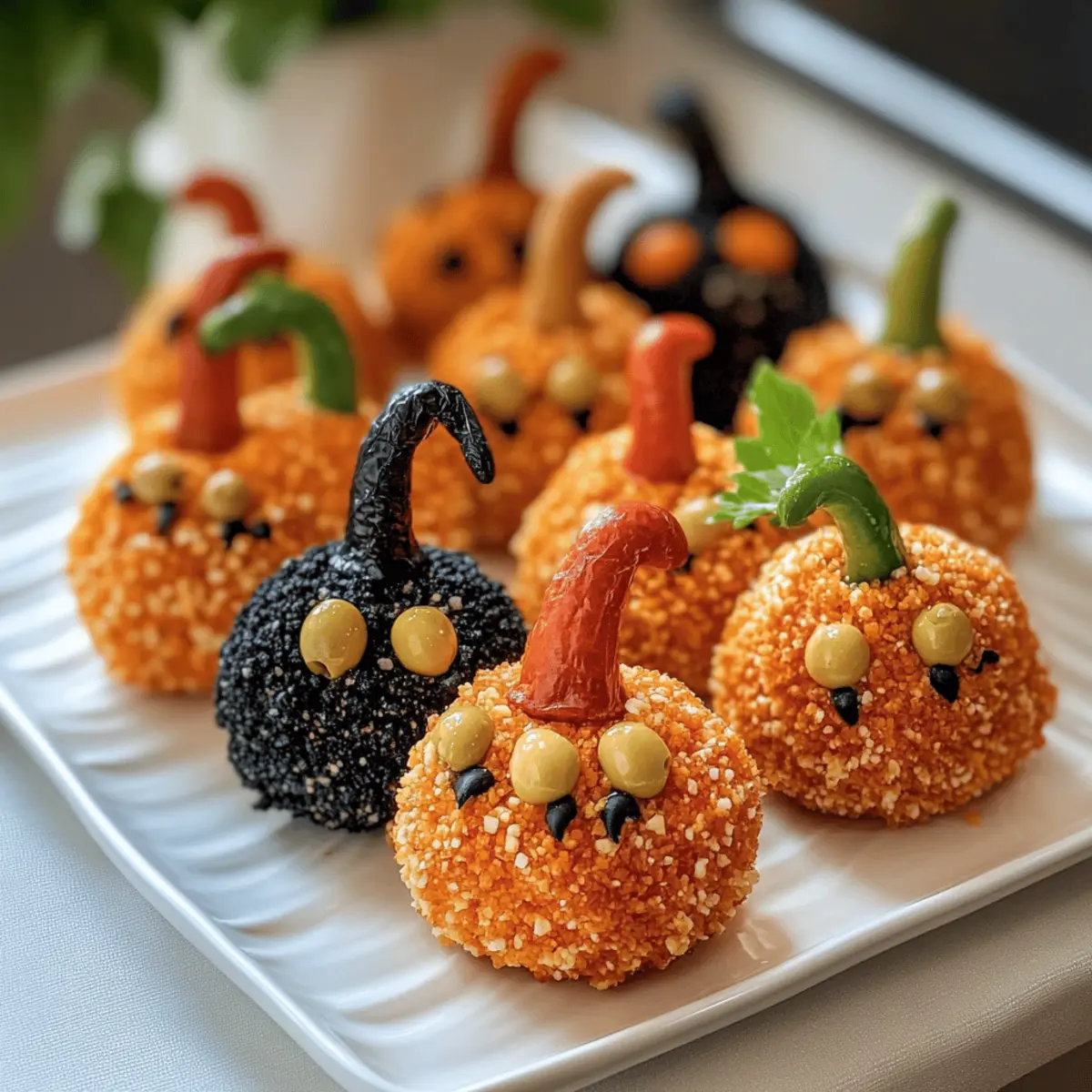 Delicious Mini Pumpkin Cheese Balls for a Spooky Treat