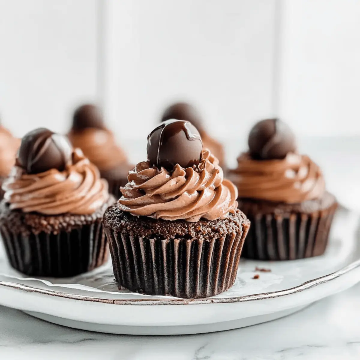 Irresistibly Creamy Mini Triple Chocolate Cheesecakes