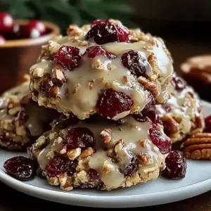 No-Bake Cranberry Pecan Praline Cookies