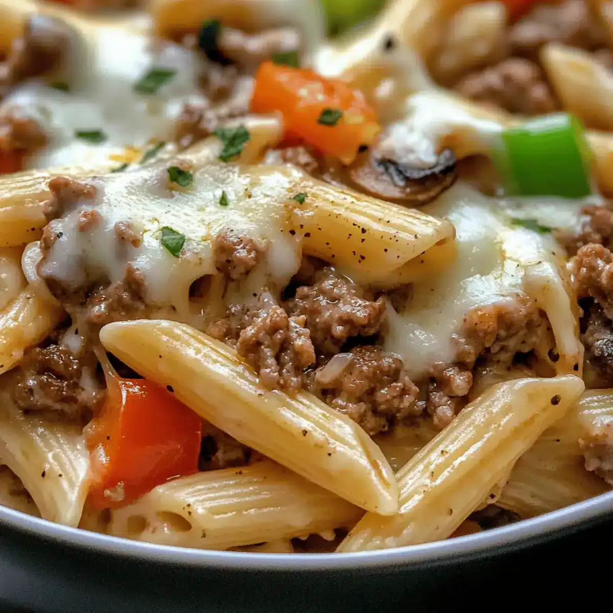 Creamy Philly Cheesesteak Pasta for Cozy Weeknight Dinners