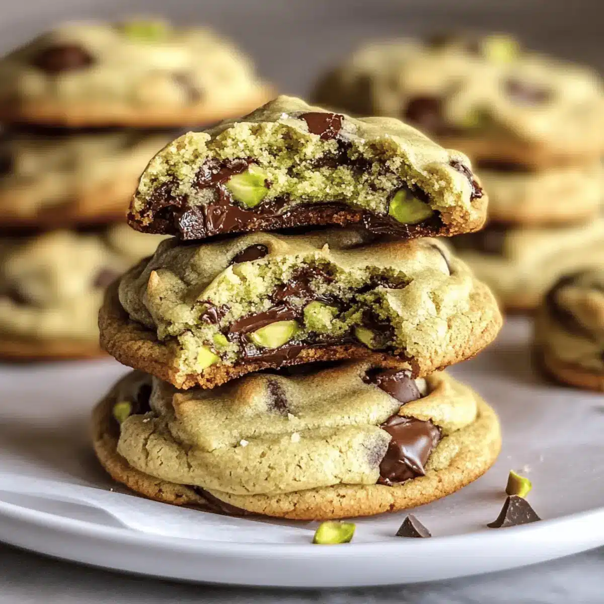 Heavenly Pistachio Cream Cookies with Melty Chocolate Bliss