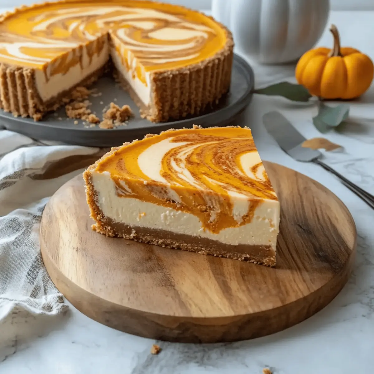 Pumpkin Swirl Cheesecake – Your Creamy Fall Favorite