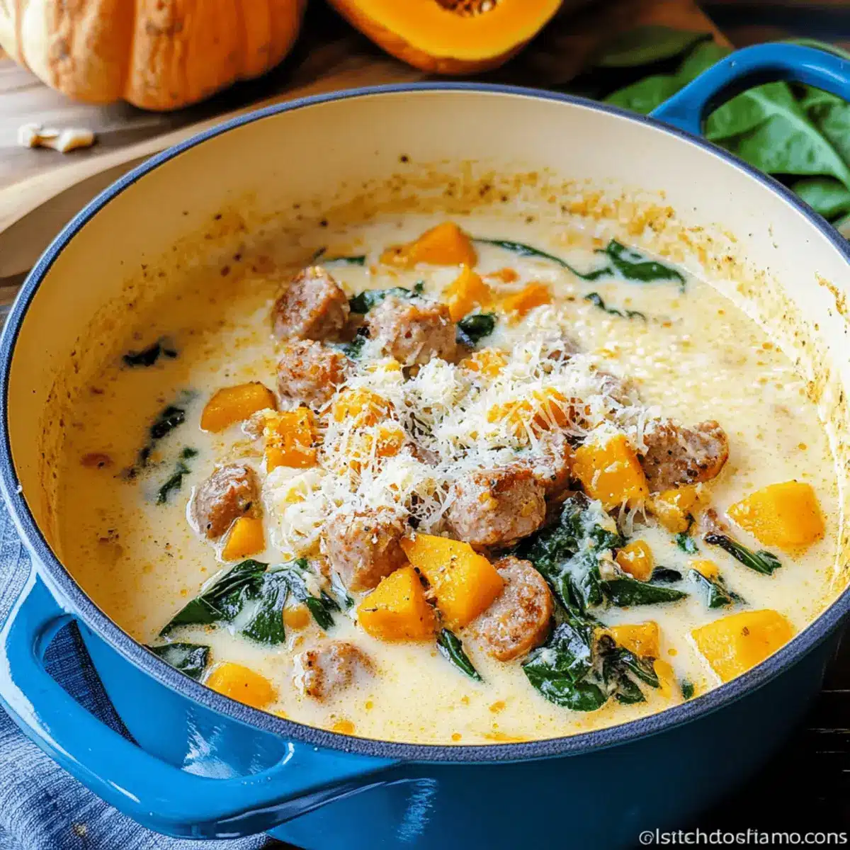 Hearty Roasted Butternut and Sausage Soup for Chilly Nights