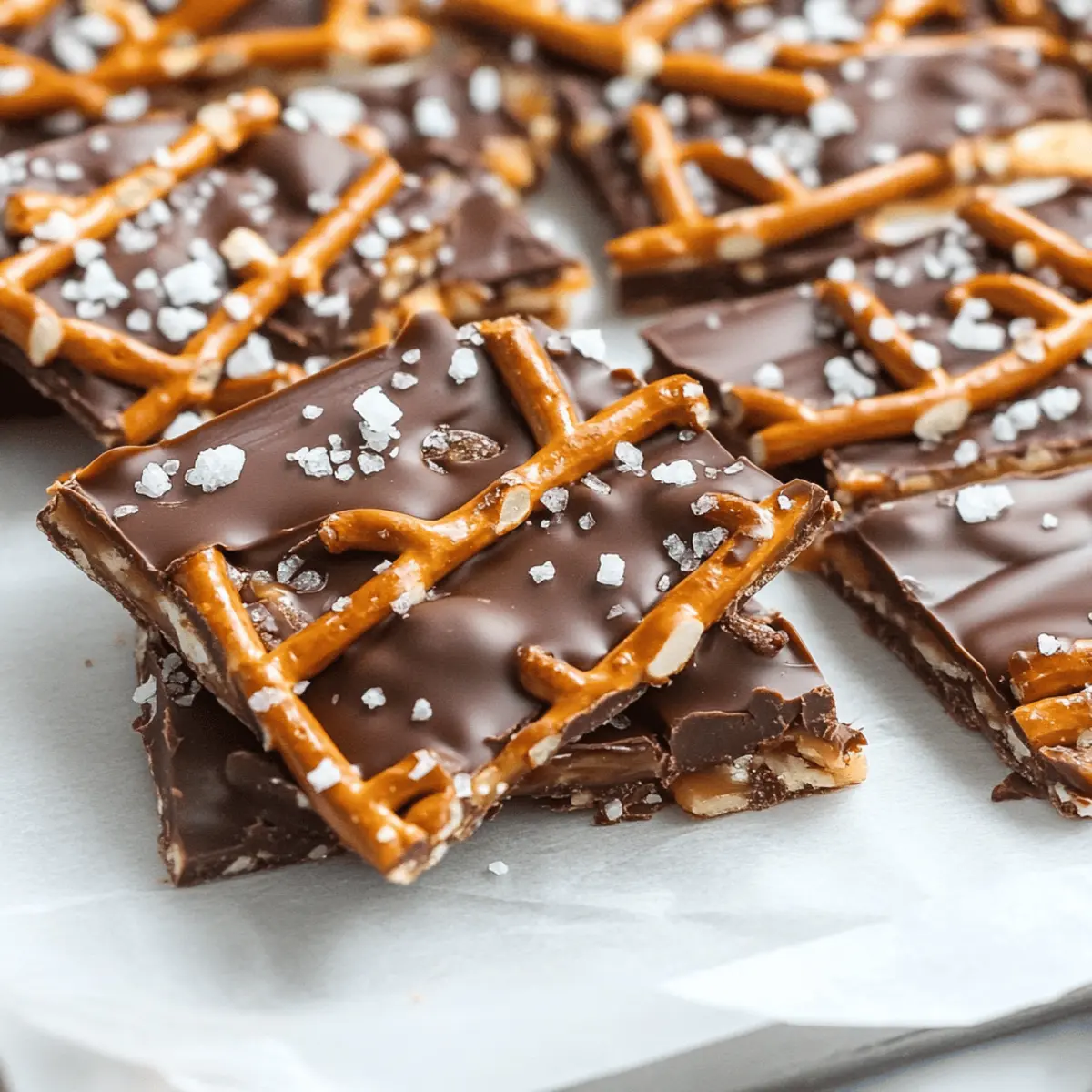 Sweet and Salty Salted Caramel Pretzel Bark for Easy Snacking