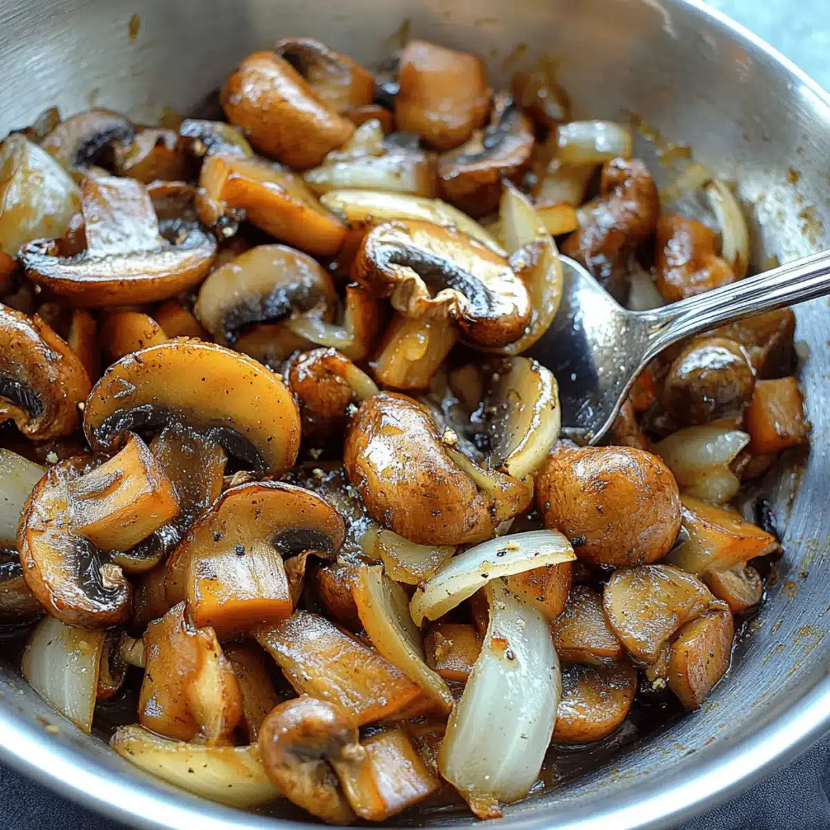 Sautéed Mushrooms and Onions for a Cozy, Flavorful Side