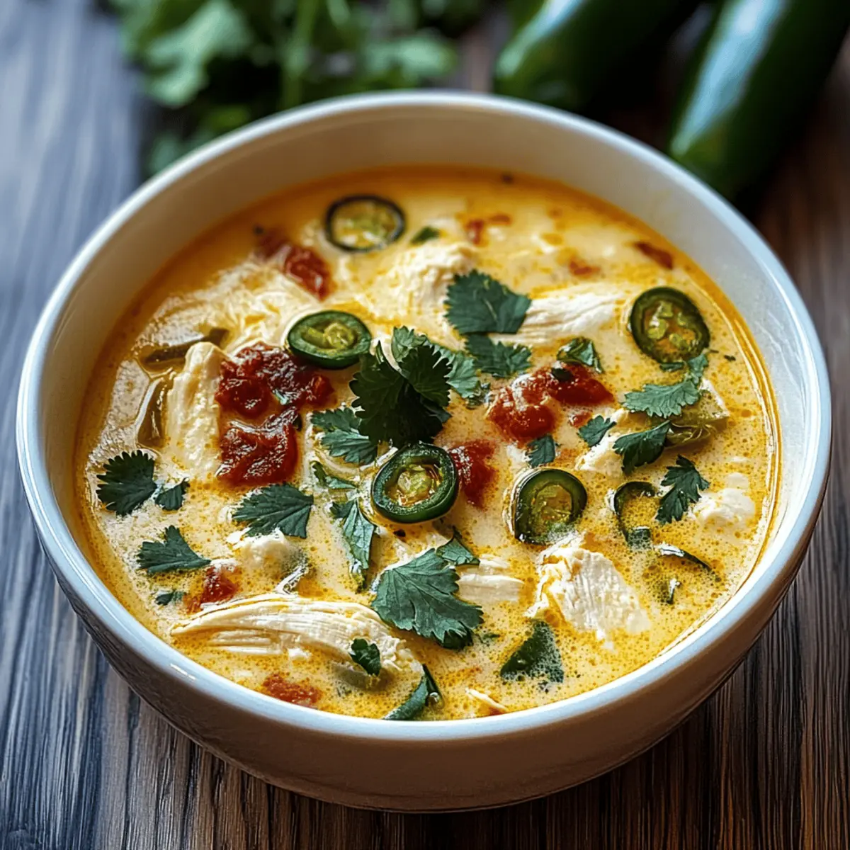 Spicy Jalapeño Popper Chicken Soup for Cozy Nights In