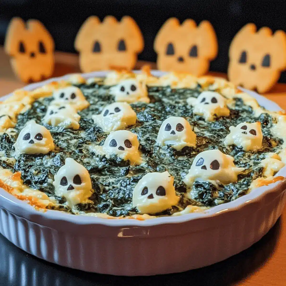 Spooky Halloween Graveyard Spinach Dip That Thrills!