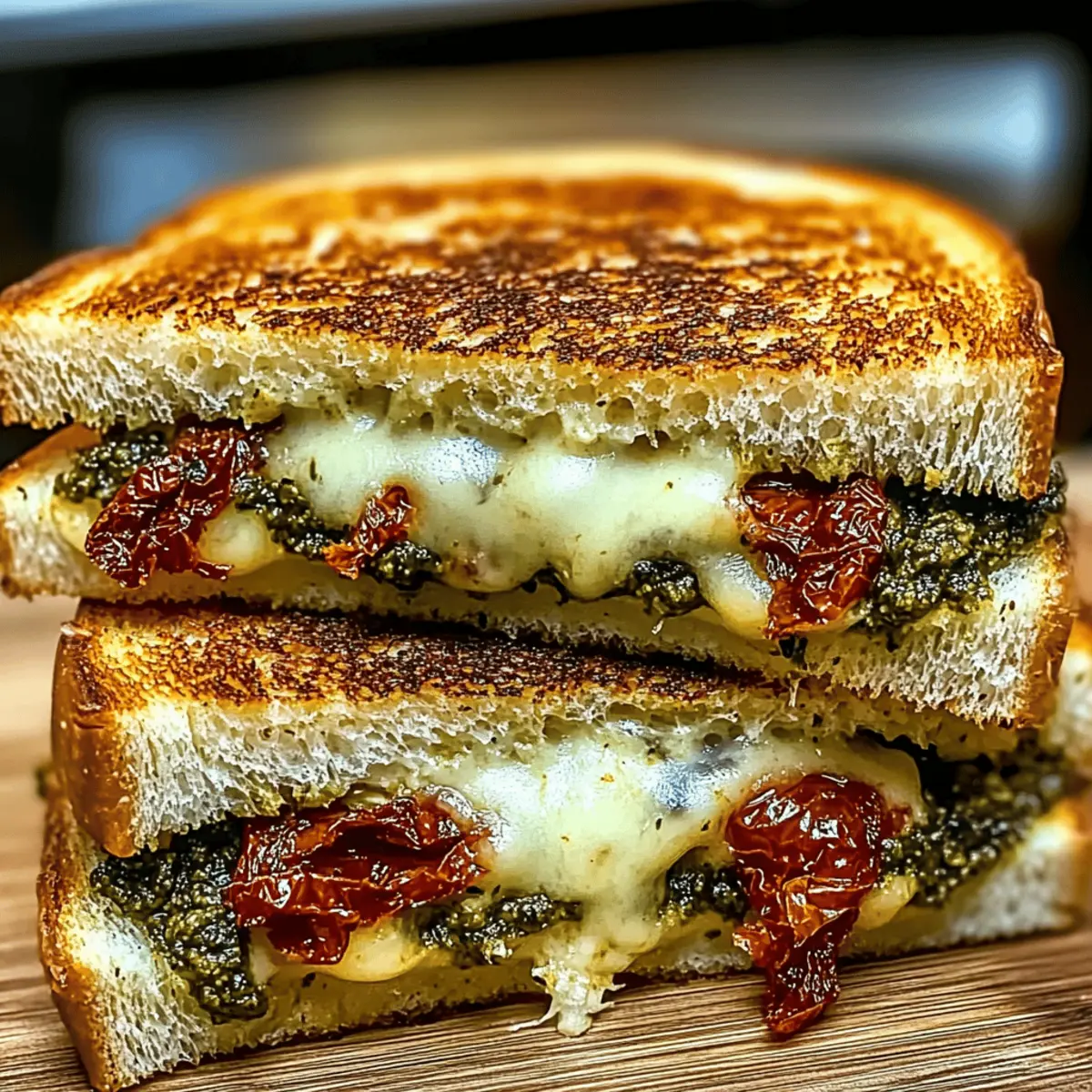 Sun-Dried Tomato Bacon Pesto Grilled Cheese: Ultimate Comfort Yum